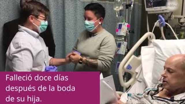 ¡Este padre oficia la boda de su hija desde su lecho de muerte!