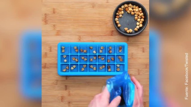 ¡Mini brownies en forma de cubitos de hielo!