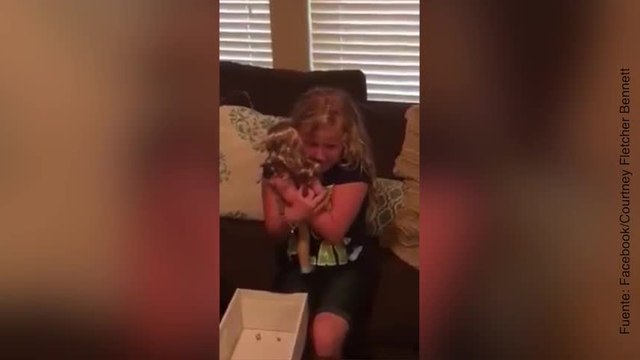¡Esta niña recibe el mejor regalo de su vida!