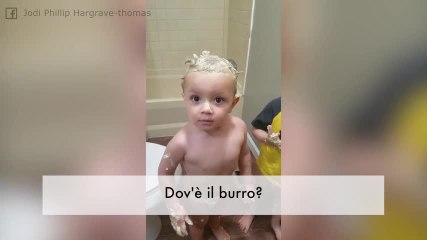 Che pasticcio! È tutto ricoperto di burro!