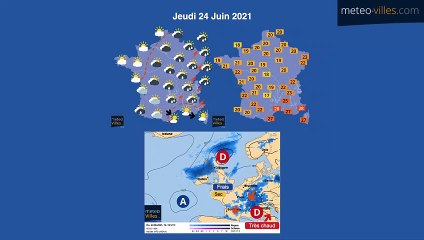 previsions météo de mercredi 23 juin 2021