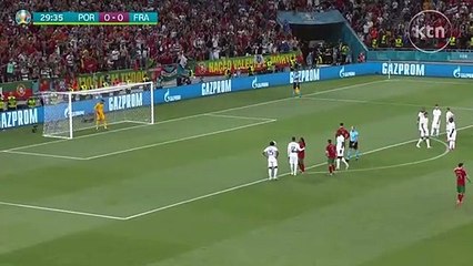 Christiano Ronaldo nets a bullet shot giving Portugal the lead 31 minutes into the game