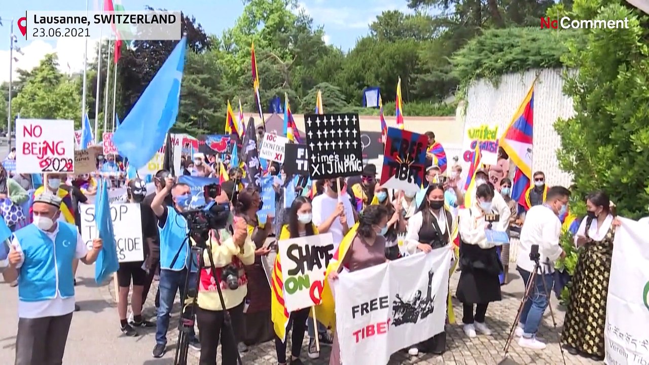 Wegen Chinas Menschenrechtsverstößen: Demonstrationen gegen Olympische Winterspiele 2022
