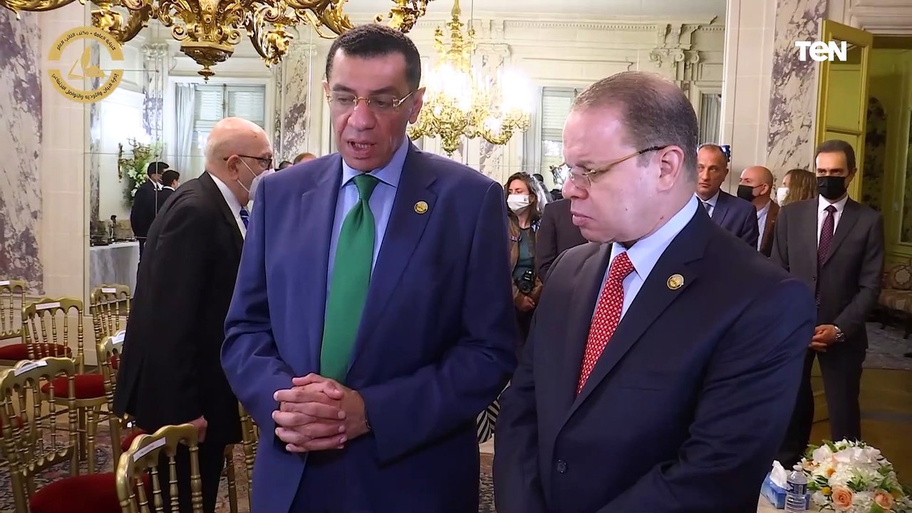 كلمة النائب العام والسفير المصري في فرنسا بعد ا...