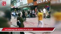 Kuyumcular birbirine girdi vatandaşlar korkuyla izledi