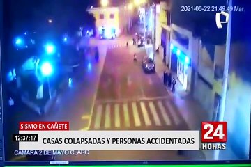 Cañete: cámaras registraron momentos de pánico por temblor de 6.0
