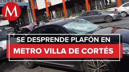 Cae estructura metálica de la estación Villa de Cortés del Metro en CdMx