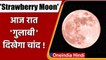 Strawberry moon 2021: आज आसमान में खूबसूरत नजारा, चांद दिखेगा 'Pink' | वनइंडिया हिंदी