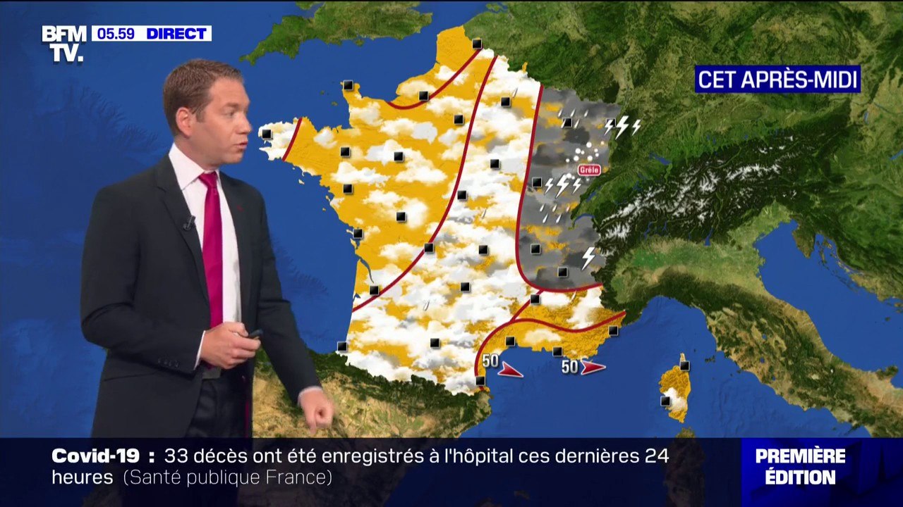 Un temps pluvieux et orageux prévu à l'Est ce jeudi, plus calme ailleurs