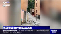Rues et quais inondés après le passage d'un orage à Lyon