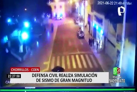 Chorrillos: realizan simulación de sismo en sede del COEN