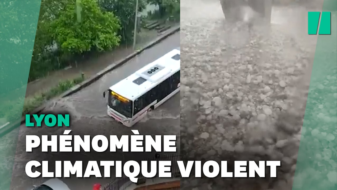 Orage et grêle à Lyon, un torrent de pluie dans les rues de la ville