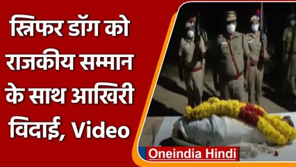 Tamil Nadu में स्निफर डॉग Rajarajan को राजकीय सम्मान के साथ आखिरी विदाई | वनइंडिया हिंदी
