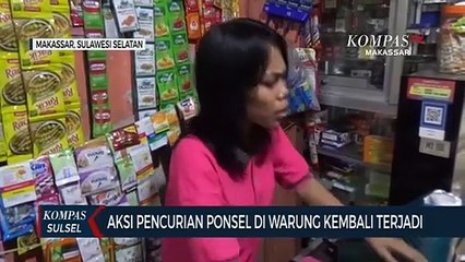 Aksi Pencurian Ponsel Di Warung Terekam Cctv