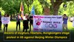 Dozens of Uighurs, Tibetans, Hongkongers stage protest in US against Beijing Winter Olympics
