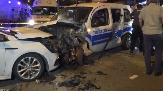 Polis aracına çarpan alkollü sürücünün savunması pes dedirtti