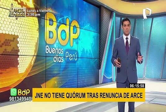 JNE inicia evaluación legal tras renuncia irrevocable presentada por el fiscal Luis Arce Córdova