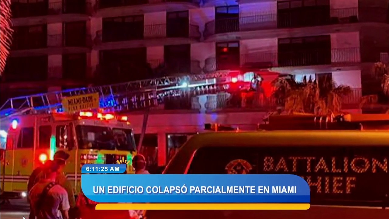 Un edificio se desploma parcialmente en Miami