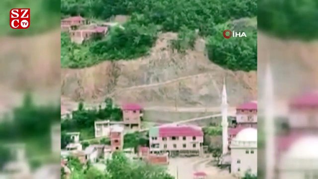 Giresun’da yol genişletme çalışması sırasında patlatılan dinamitler az kalsın faciaya neden olacaktı