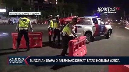 Ruas Jalan Utama Di Palembang Disekat, Batasi Mobilitas Warga