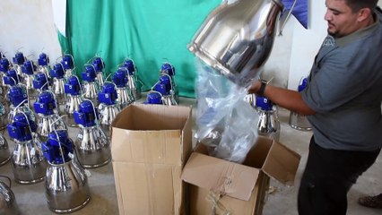 AZEZ - TİKA, Suriye'de hayvancılıkla geçinen girişimcilere yayık ve yem kırma makineleriyle destek oldu