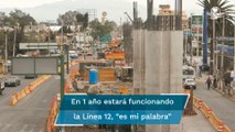 AMLO se compromete a que en un año estará funcionando la Línea 12 del Metro