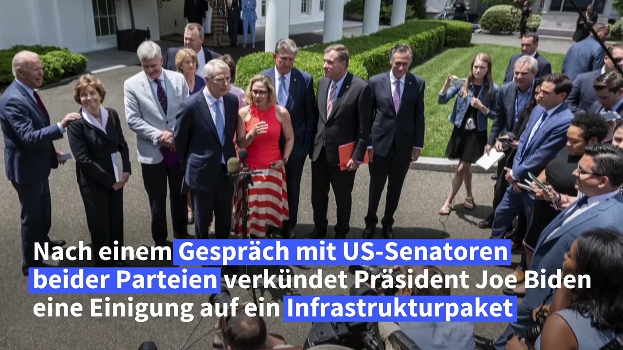 Biden verkündet Einigung auf Infrastrukturpaket
