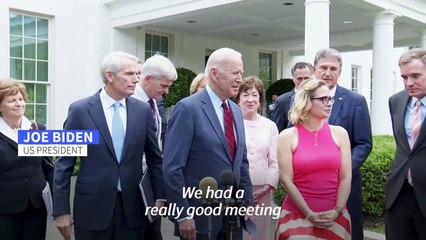Biden announces 'deal' after meeting with US senators on infrastructure