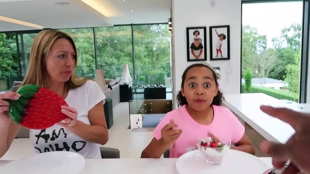 Real Food Vs Gummy Food! Gross Giant Candy Challenge - Best Chef Daddy Vs Jordon