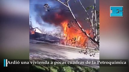 Ardió una vivienda a pocas cuadras de la Petroquímica