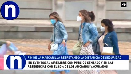La mascarilla deja de ser obligatoria al aire libre, este sábado, si hay distancia