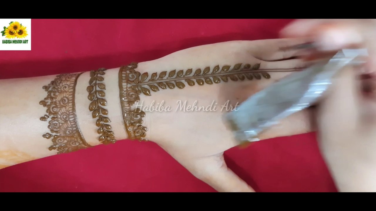 Back hand quick easy mehndi design for beginners - unique style delicate mehndi - Habiba Mehndi art