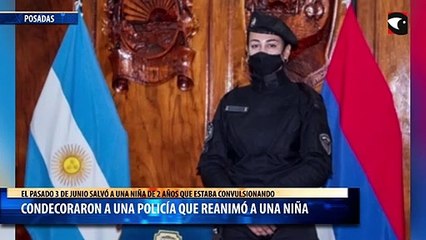 Condecoraron a una policía que reanimó a una niña en Posadas