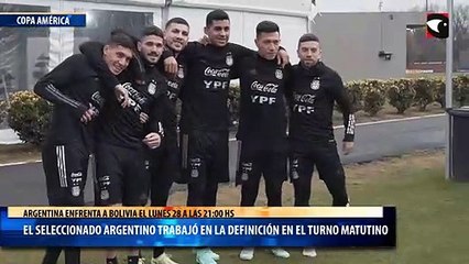 Copa América: el seleccionado argentino trabajó en la definición en el turno matutino