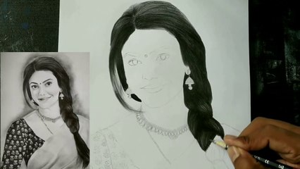 Kajal Aggarwal pencil drawing part 1 || how to draw hairs || hairs drawing  tutorial ||drawing of Kajal Agarwal - video Dailymotion