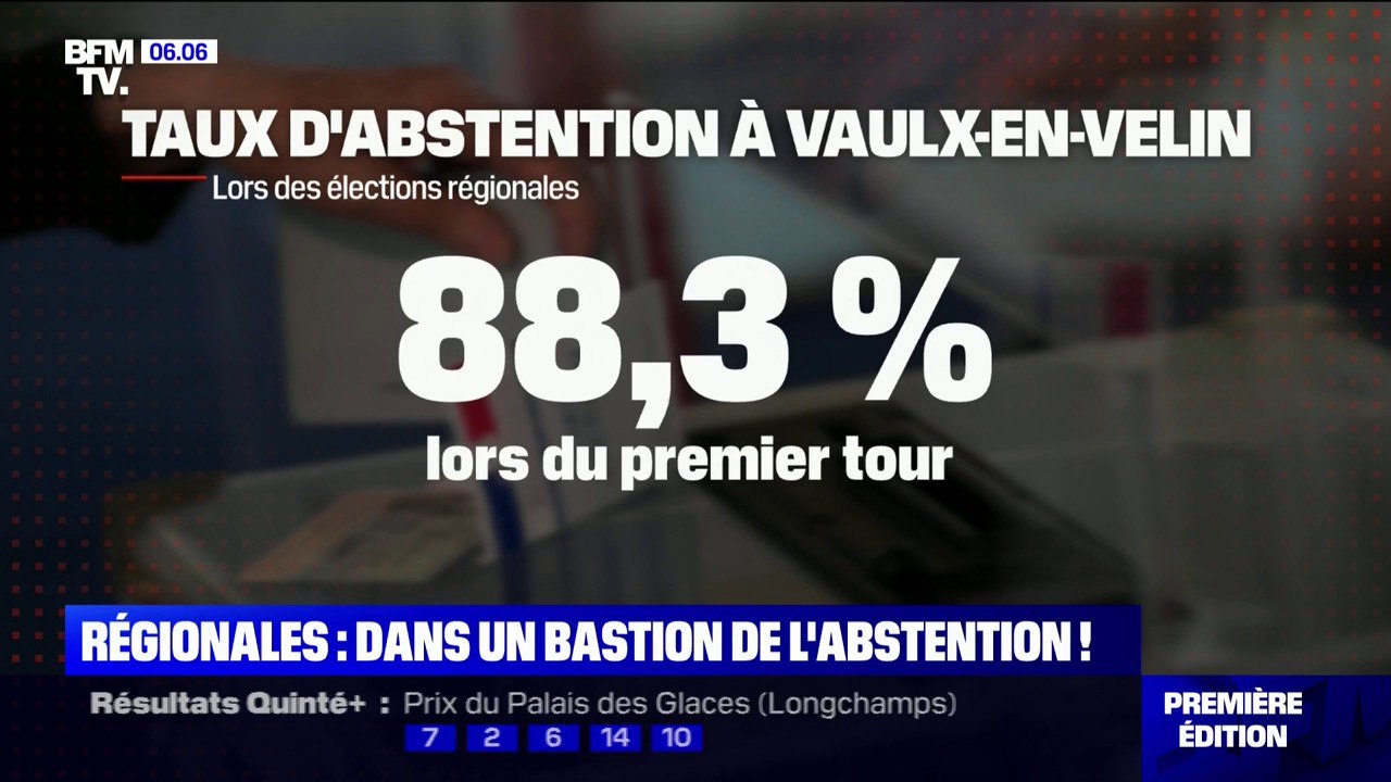 Régionales: à Vaulx-en-Velin, 88% des électeurs ont boudé les urnes au premier tour