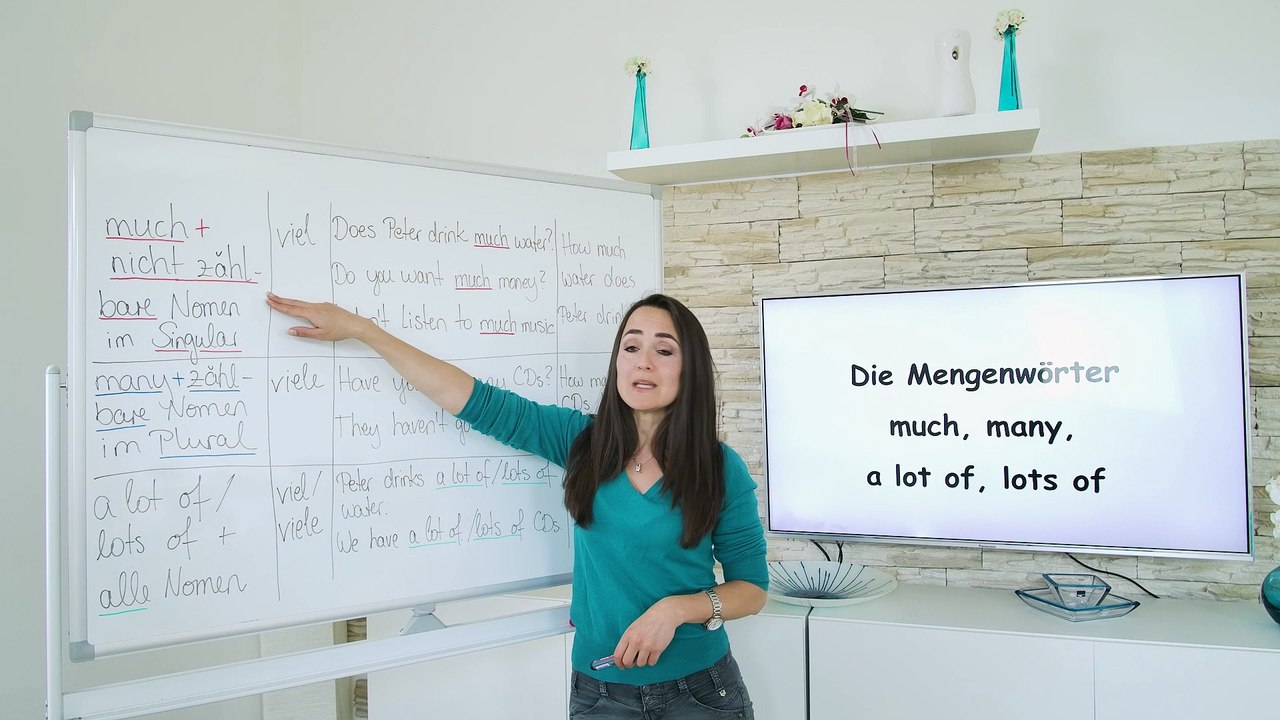 Mengenwörter much/many/a lot of