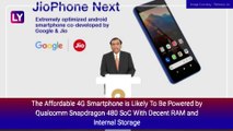 Reliance AGM 2021: Jio Announces JioPhone Next 4G Smartphone, To Be Available From September 10, 2021