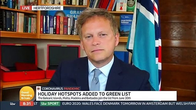 Good Morning Britain - Transport Secretary Grant Shapps says it's 'not just about rates' when it comes to deciding which countries are on the green list, and is now more sophisticated including looking at genome sequencing