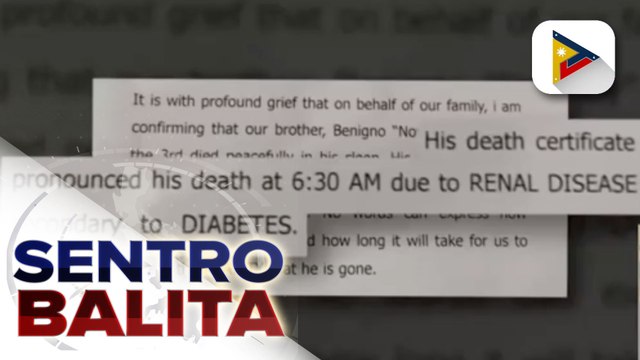 Renal disease secondary to diabetes, sanhi ng pagkamatay ni dating Pangulong Noynoy Aquino; eksperto, ipinaliwanag ang mga kumplikasyong dulot ng renal disease