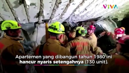 Apartemen Mewah Runtuh, Ratusan Orang Terjebak