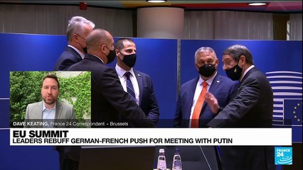 EU leaders rebuff German-French push for Putin summit