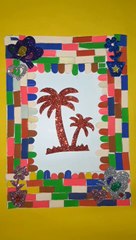 make beautiful photo frame with popsicle stick.