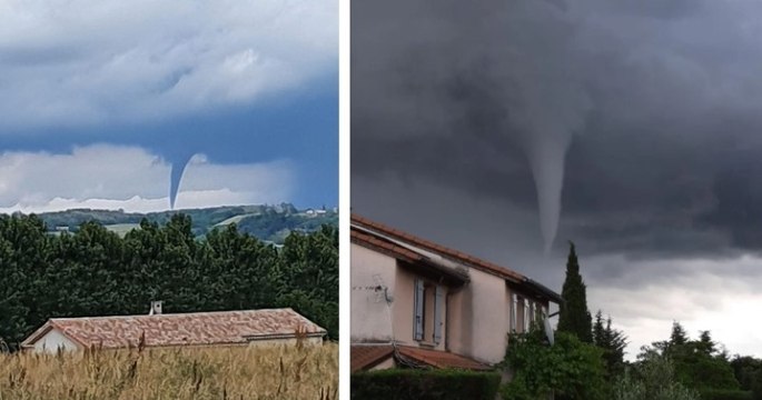 Ardèche : un tuba, une sorte de tornade qui ne touche pas le sol, a été aperçu pendant les orages