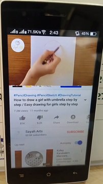 sketche Umbrella and Girl sketche Very easy To draw