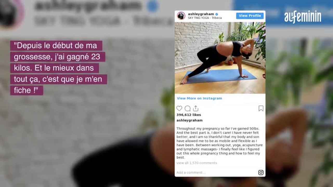 Ashley Graham reconnaissante envers ses kilos de grossesse