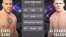 Ciryl Gane vs  Alexander Volkov
