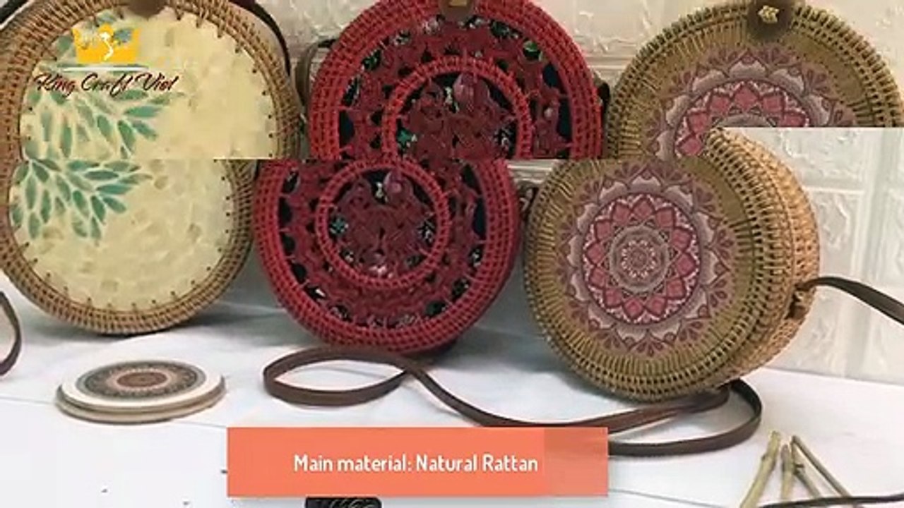 Collection of Rattan Handbag from KingCraftViet Vietnam