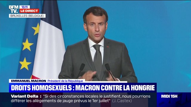 Loi homophobe en Hongrie: Emmanuel Macron dénonce une loi totalement contraire à nos valeurs et à notre droit