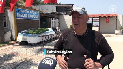 Dalgıç Ceylan deniz dibini görüntüledi